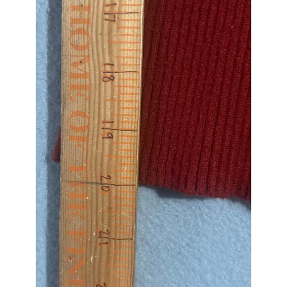 Forever 21 Sweater Women's Small V- Neck Ribbed Long Sleeve Redish Orange - Picture 5 of 5